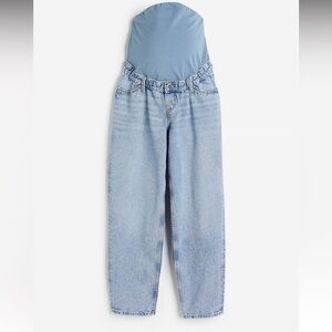 H&M Mama Over the Belly Mom Loose Ankle Jeans High Rib XS